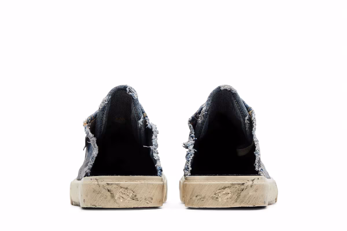 Balenciaga Paris Sneaker Mule Destroyed - Denim, view 7