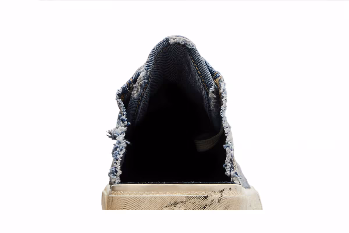 Balenciaga Paris Sneaker Mule Destroyed - Denim, view 8