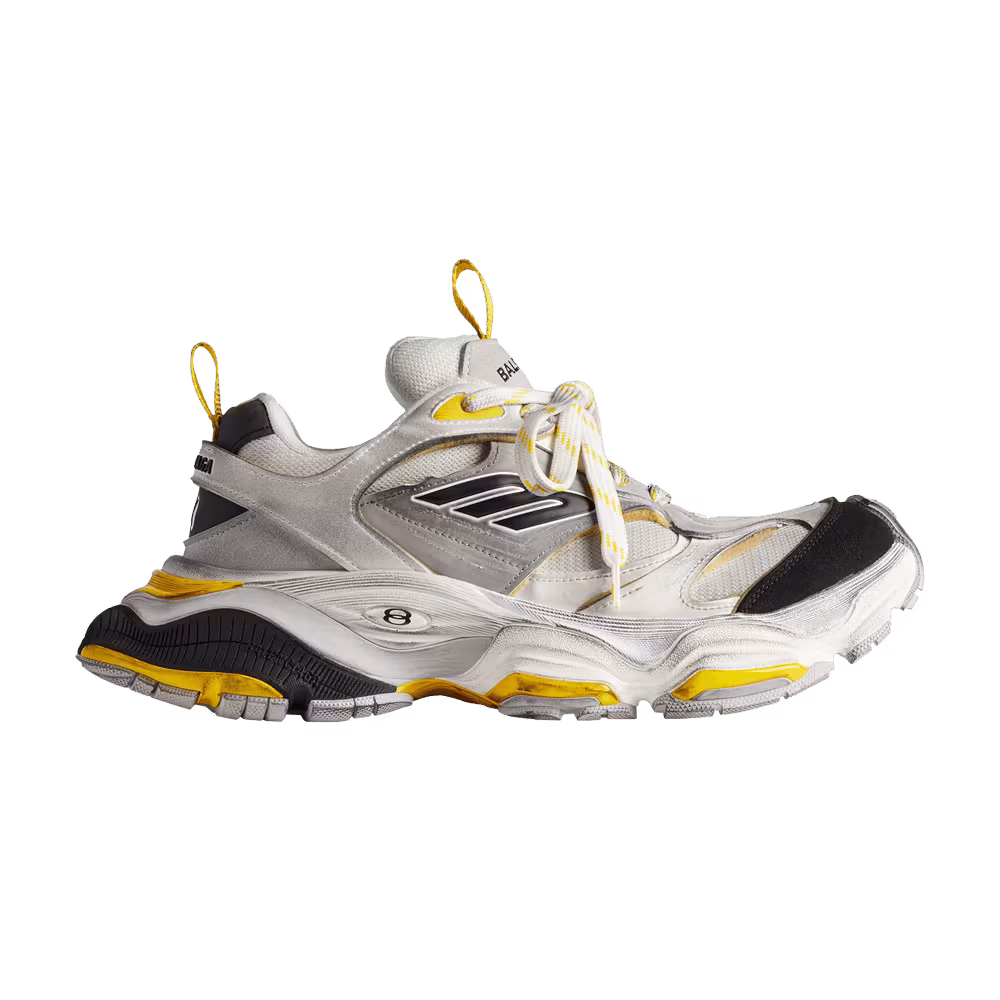 Balenciaga Women's Cargo Sneaker Worn-Out - Grey Yellow