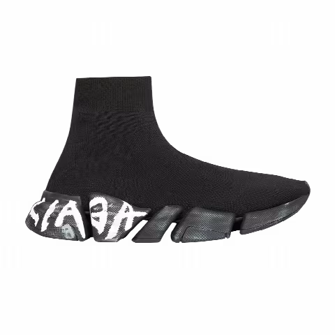 Balenciaga Speed 2.0 Sneaker 'Worn-Out Graffiti - Black White'