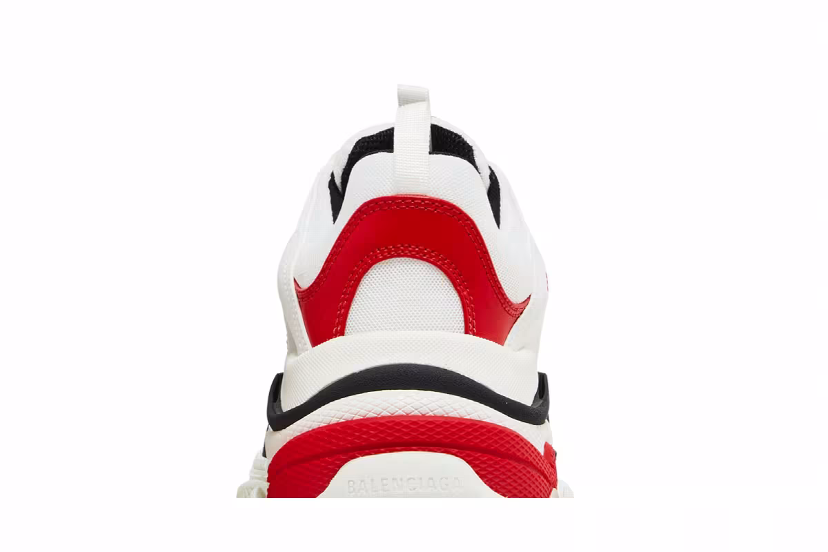 Balenciaga Triple S Sneaker White Red Black, view 8