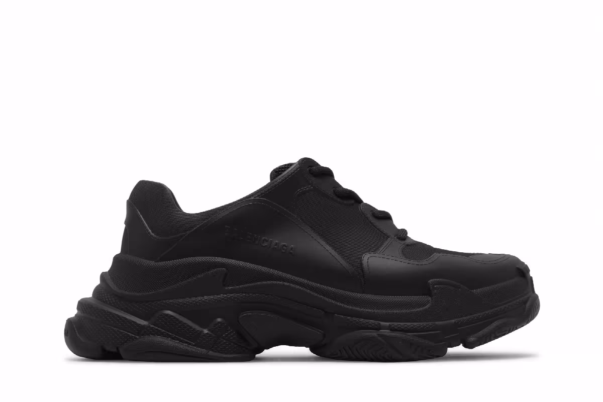 Balenciaga Triple S Mold Sneaker Black, view 2