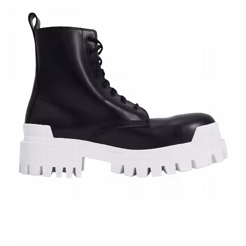 Balenciaga Wmns Strike Lace-Up Boot 'Black White'