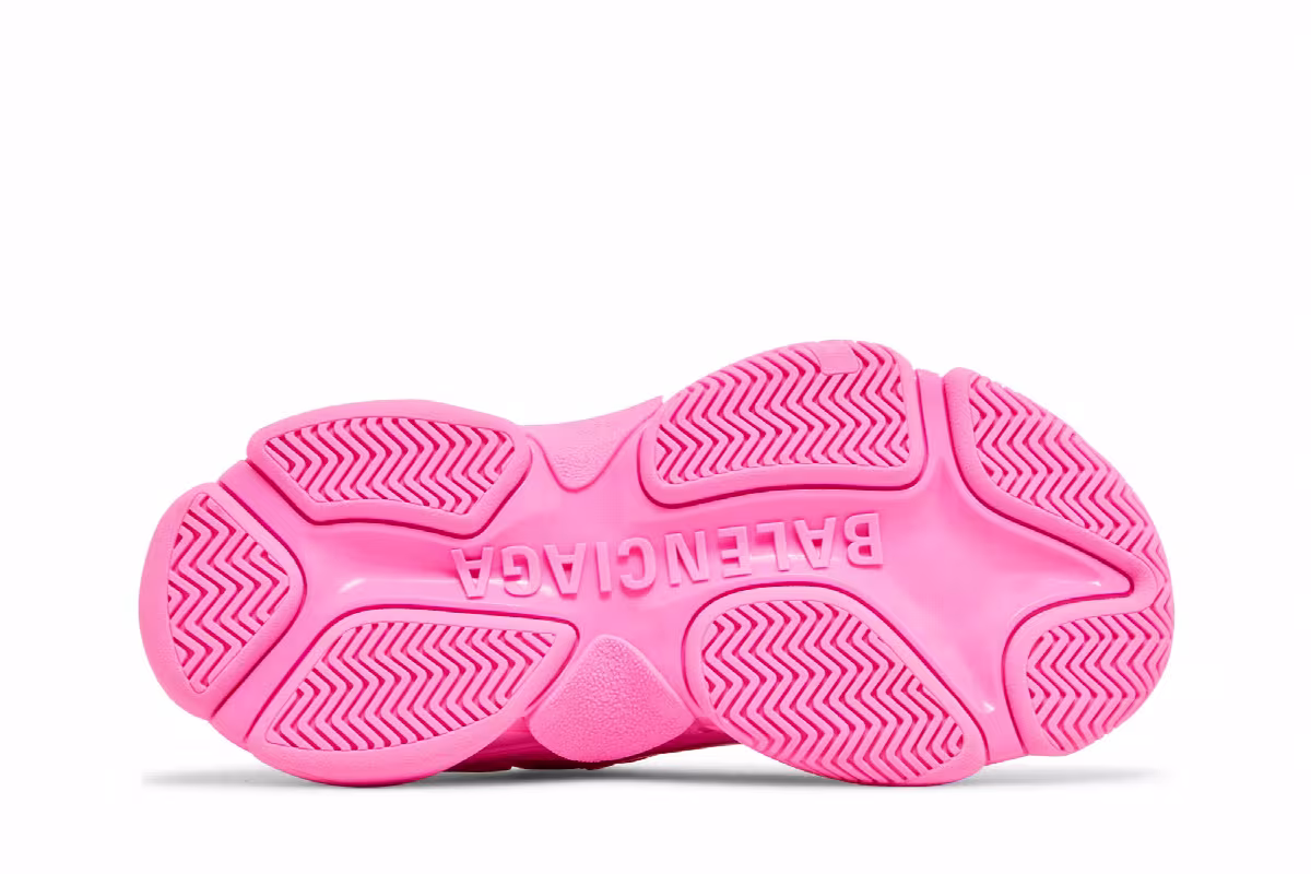 Balenciaga Women's Triple S Sneaker Pink Patent, view 5