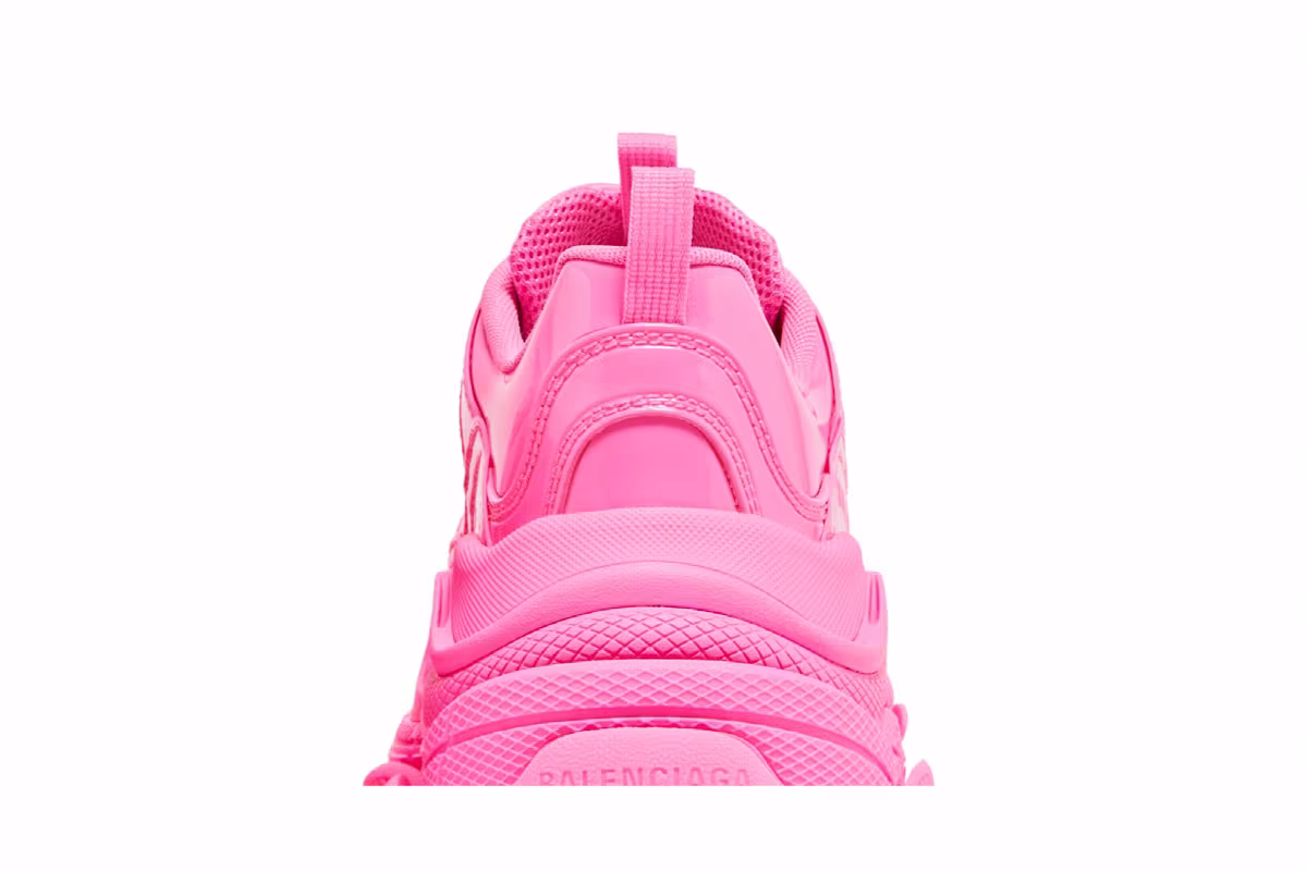 Balenciaga Women's Triple S Sneaker Pink Patent, view 8