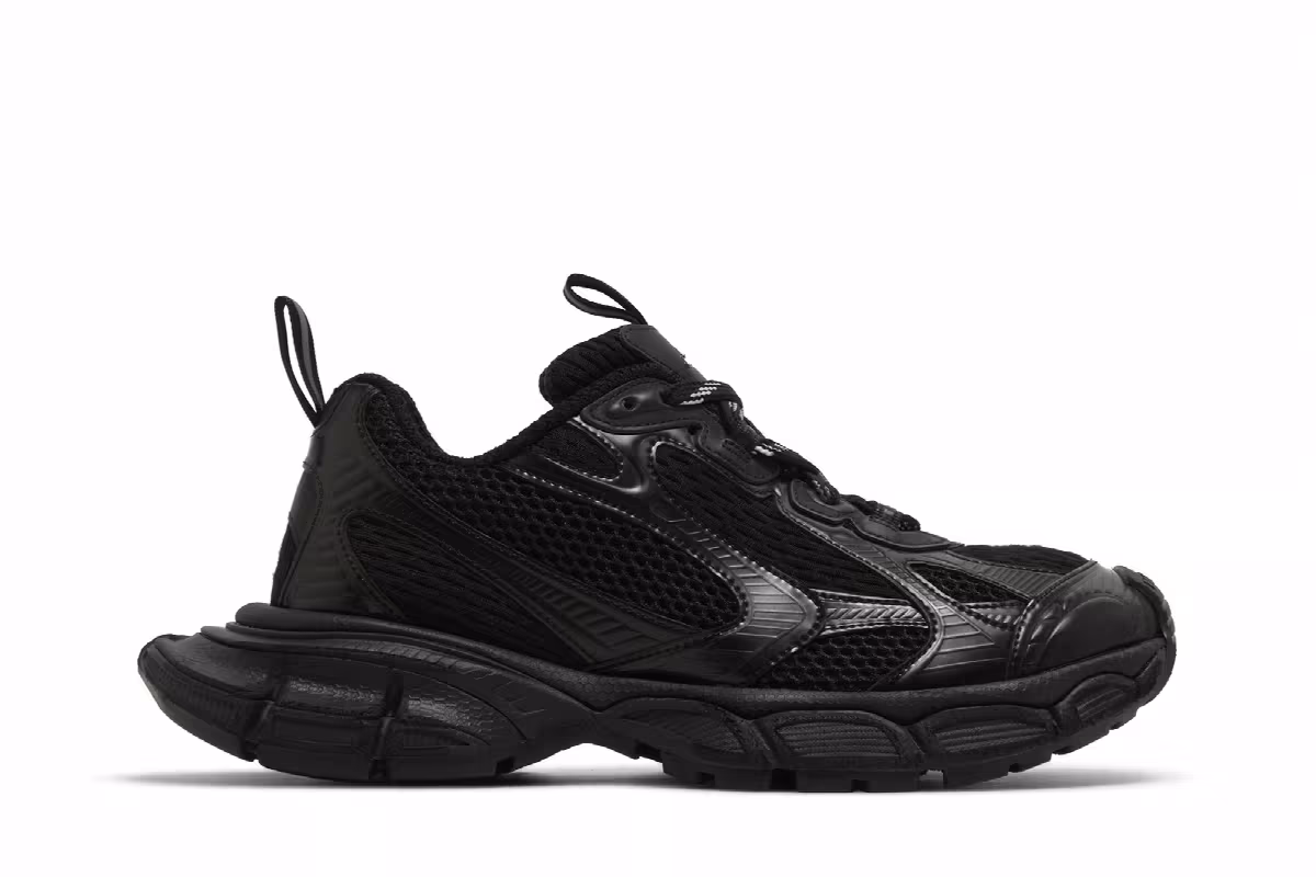 Balenciaga Women's 3XL Sneaker Worn-Out - Black, view 2