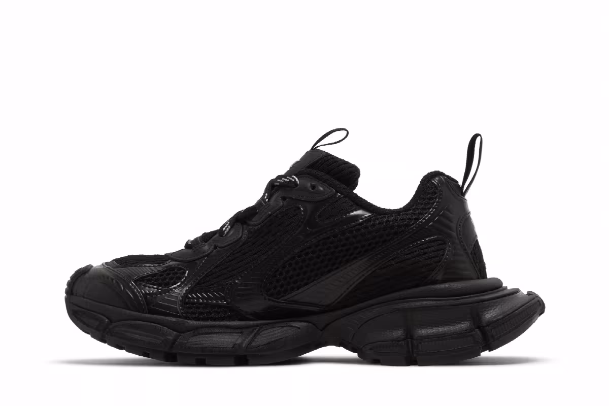 Balenciaga Women's 3XL Sneaker Worn-Out - Black, view 4