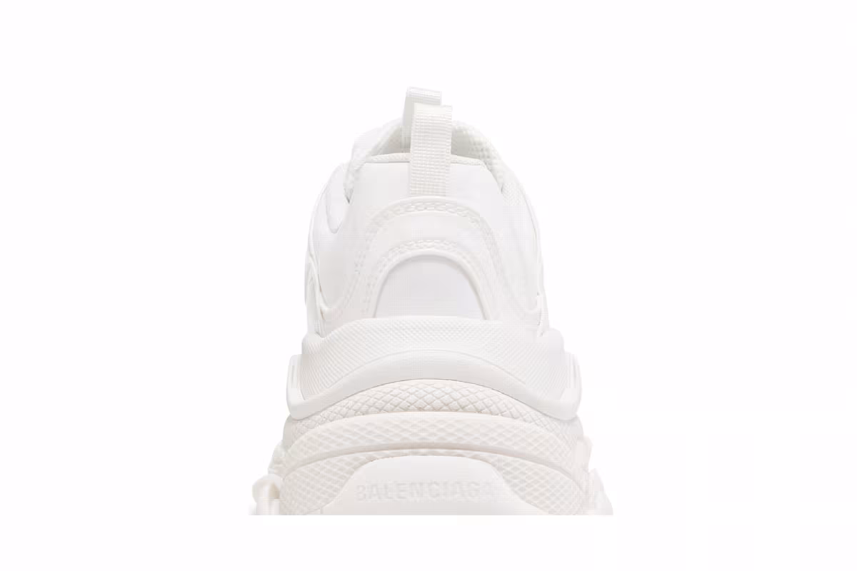 Balenciaga Women's Triple S Sneaker White Rubber, view 8