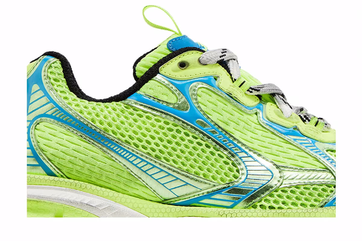 Balenciaga Women's 3XL Sneaker Worn-Out - Fluo Yellow, view 3