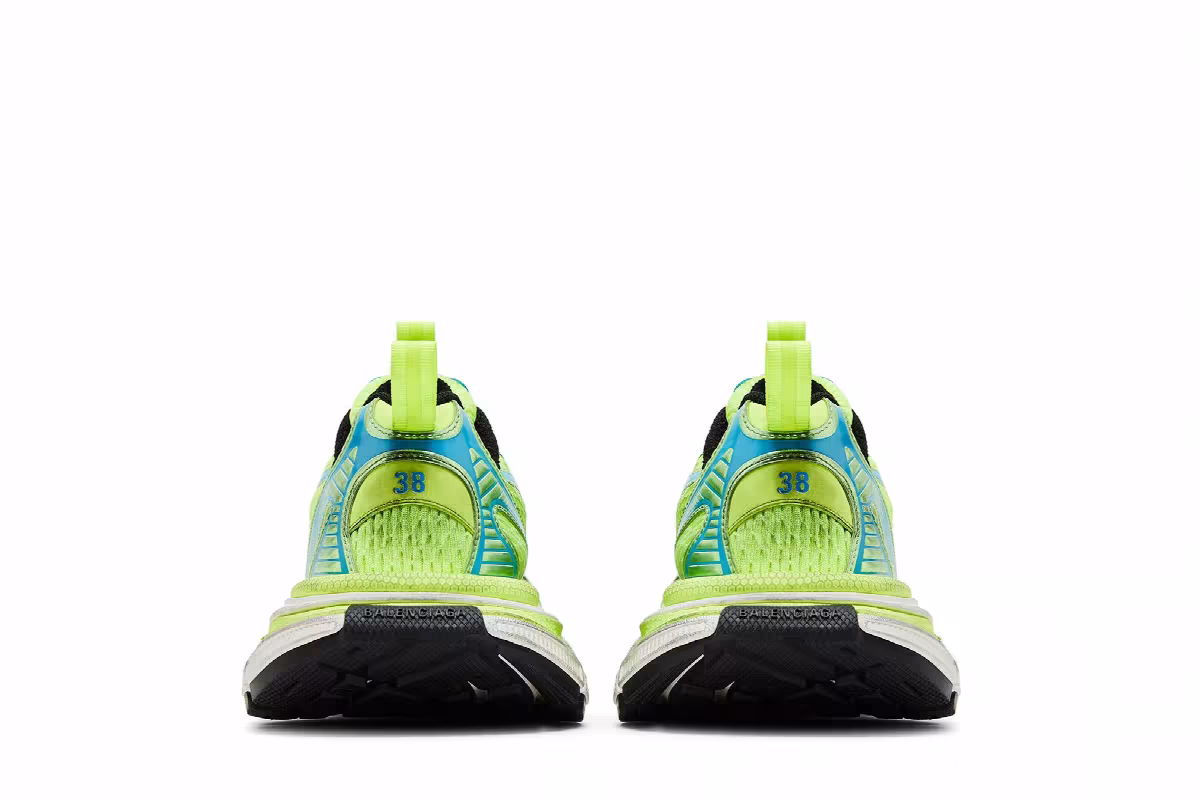 Balenciaga Women's 3XL Sneaker Worn-Out - Fluo Yellow, view 7