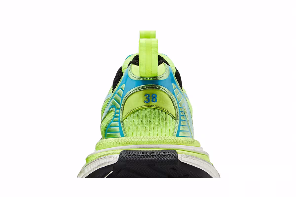 Balenciaga Women's 3XL Sneaker Worn-Out - Fluo Yellow, view 8