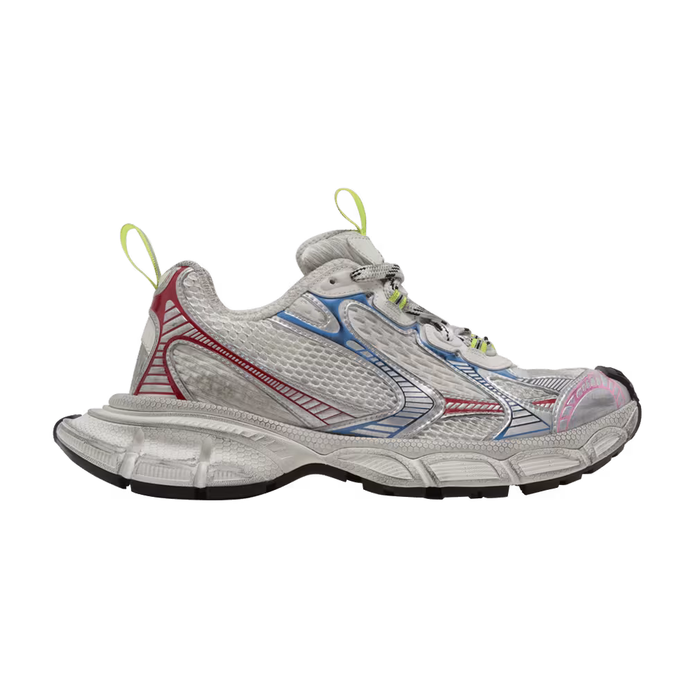 Balenciaga Women's 3XL Sneaker Worn-Out - White Blue Red