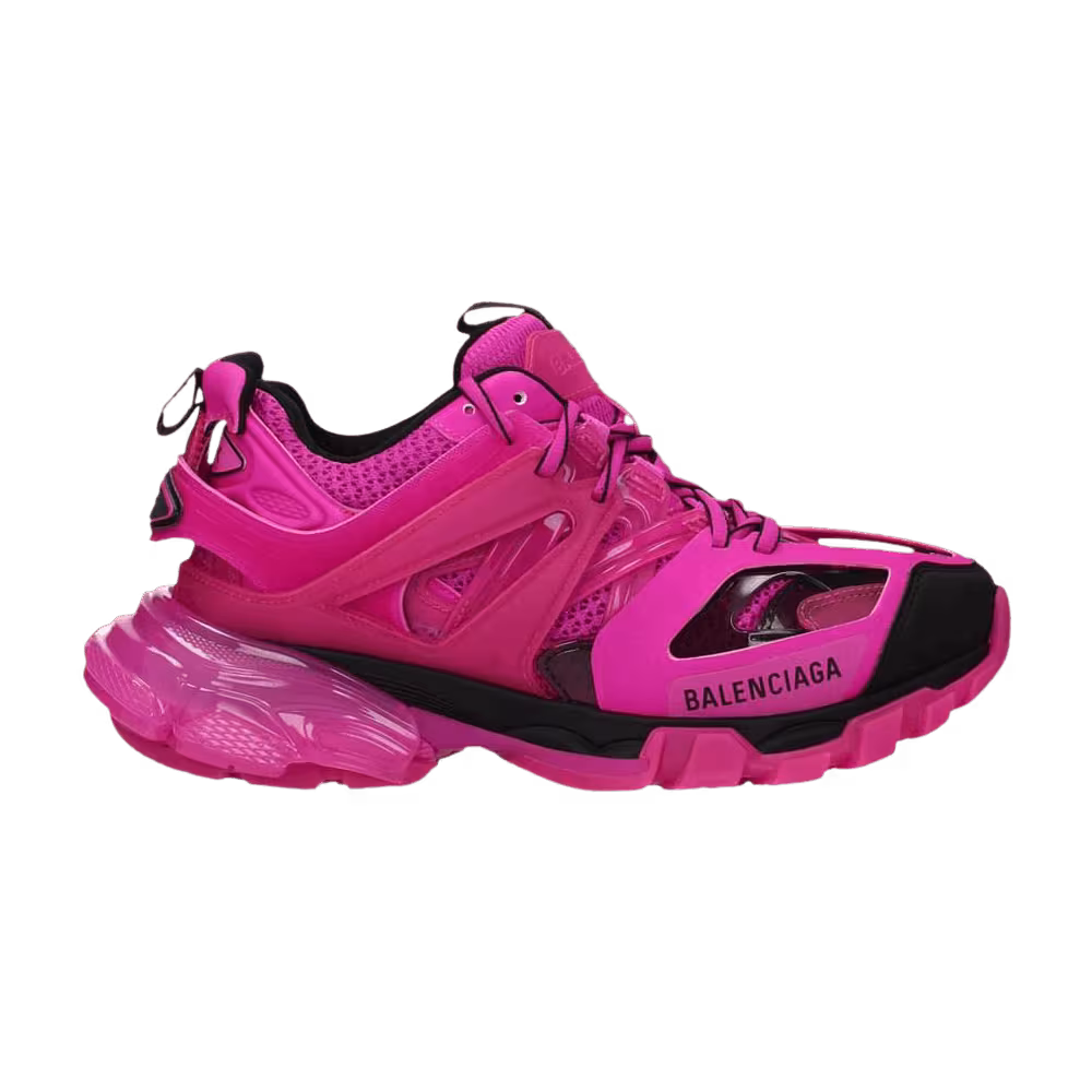 Balenciaga Women's Track Sneaker Clear Sole - Dark Pink