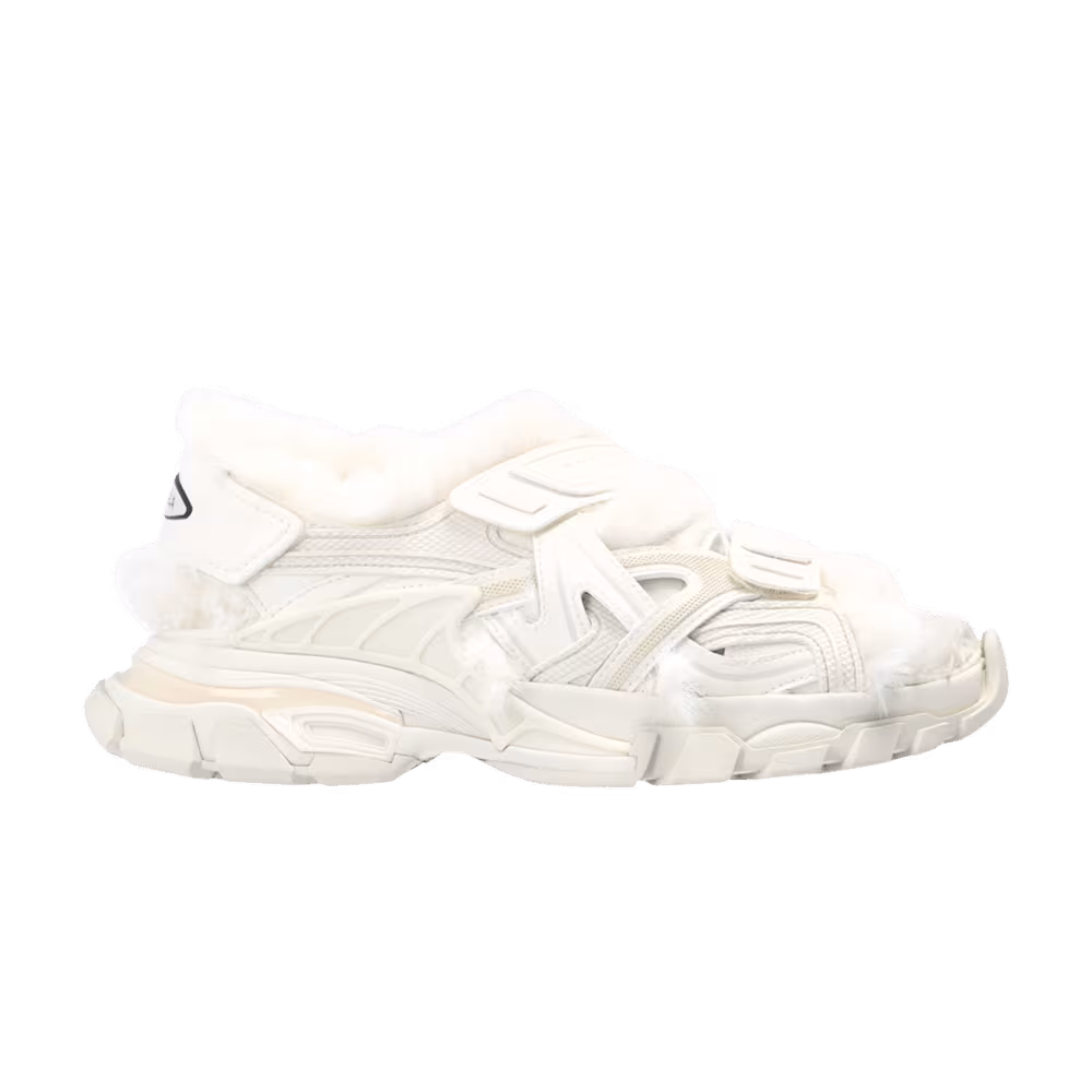 Balenciaga Women's Track Sandal Beige Fur