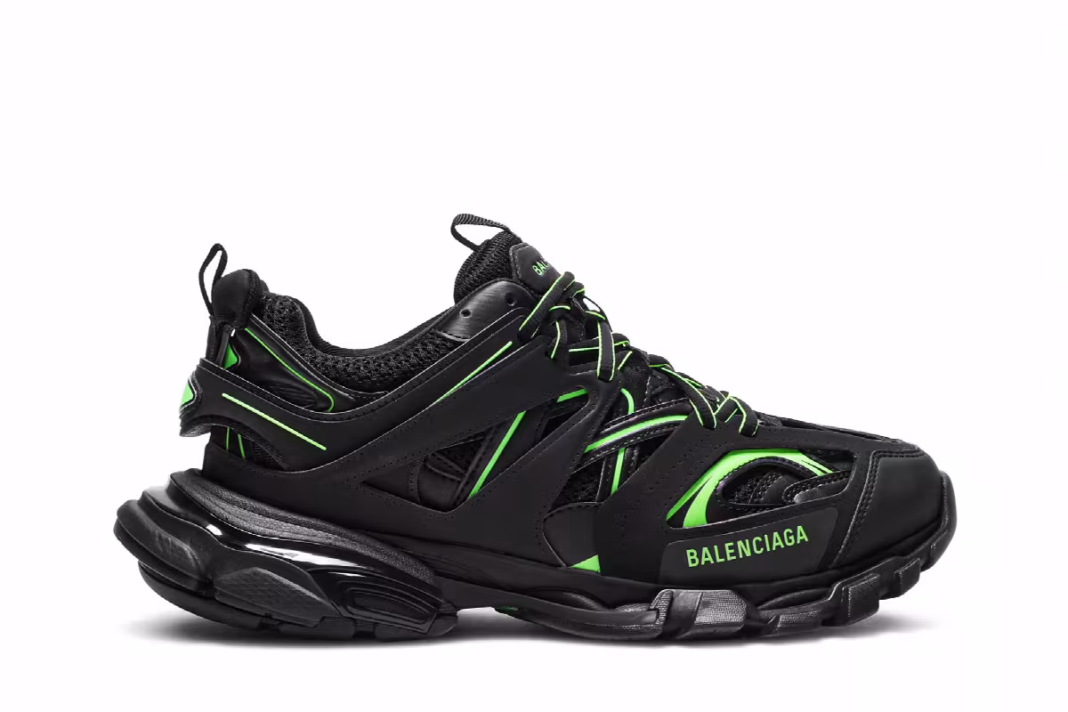 Balenciaga Track Sneaker Black Green, view 2