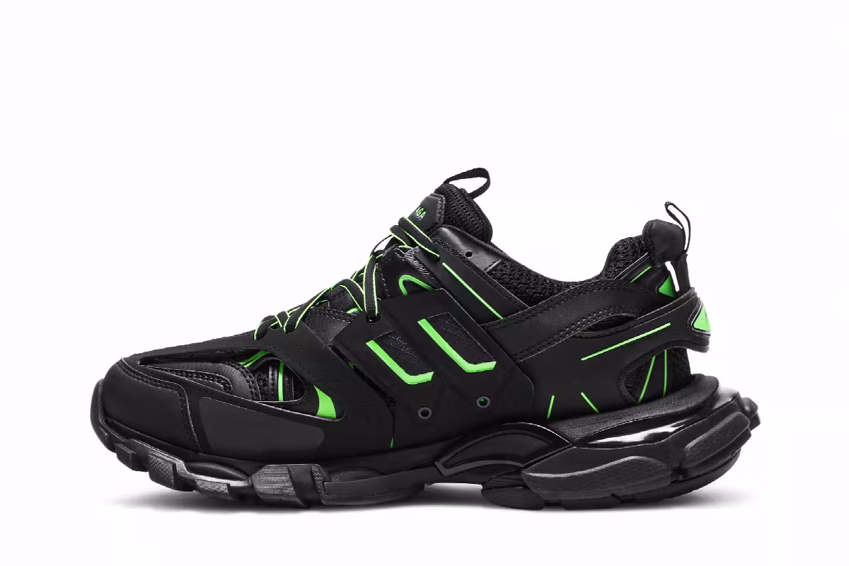 Balenciaga Track Sneaker Black Green, view 4
