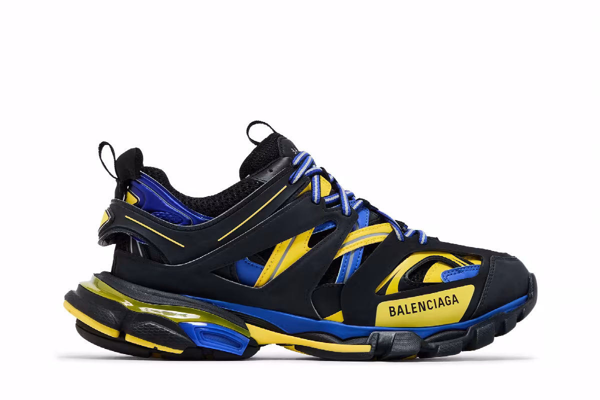 Balenciaga Track Trainer Black Yellow Blue, view 2