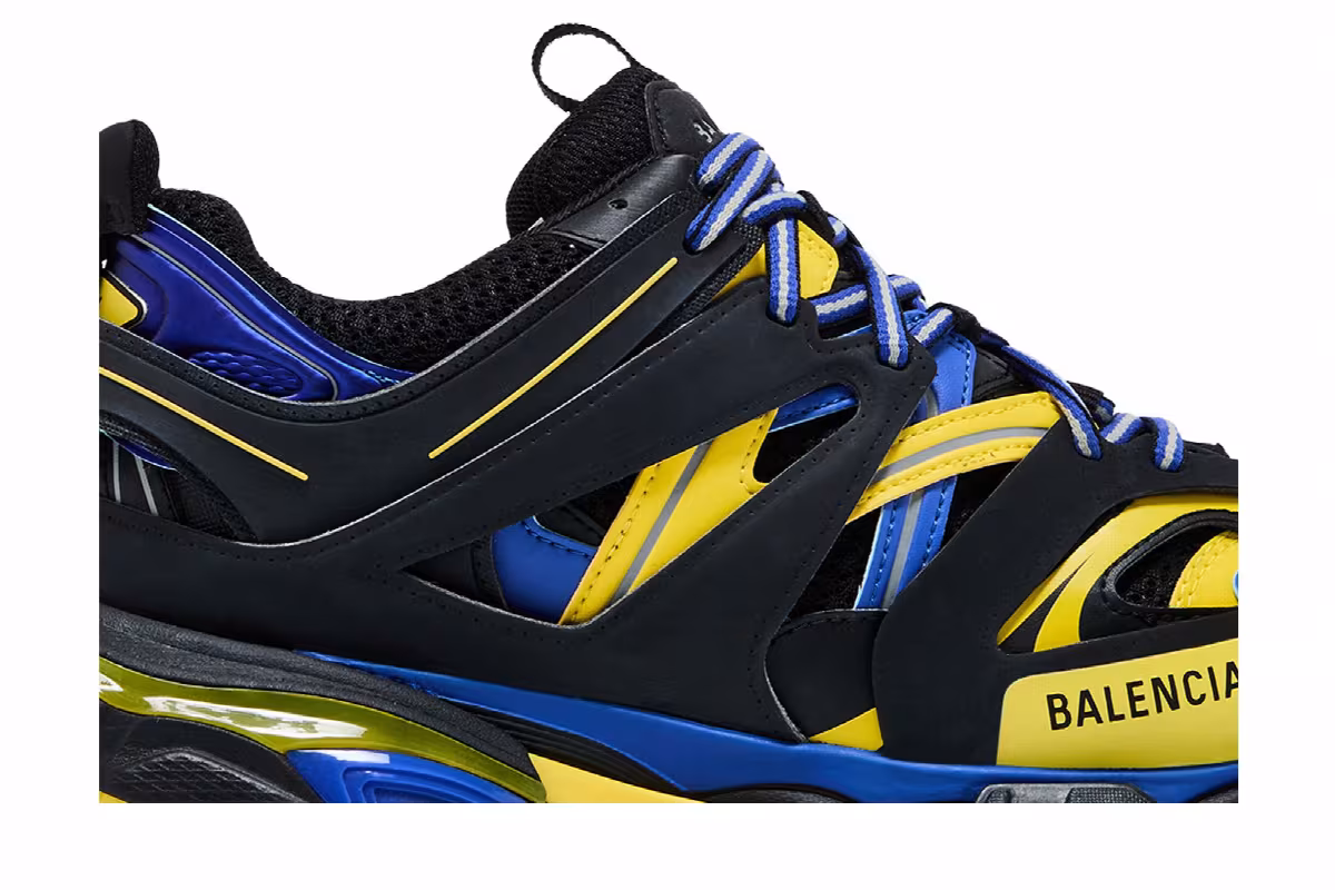 Balenciaga Track Trainer Black Yellow Blue, view 3