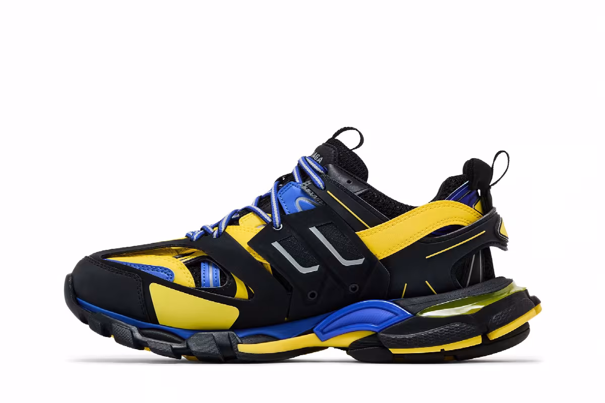 Balenciaga Track Trainer Black Yellow Blue, view 4