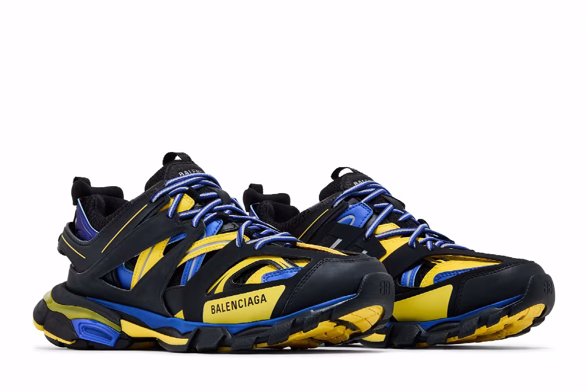 Balenciaga Track Trainer Black Yellow Blue, view 9