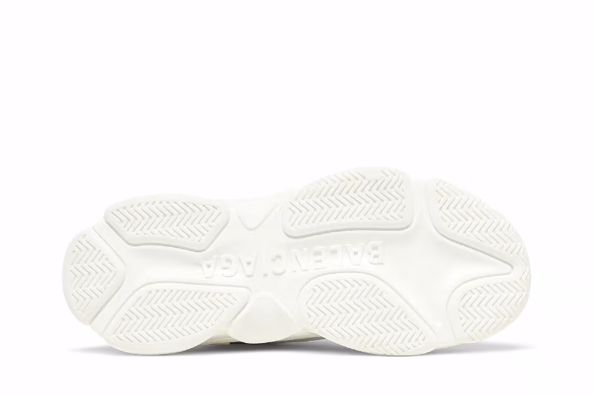 Balenciaga Triple S Sneaker Allover Logo - White, view 5