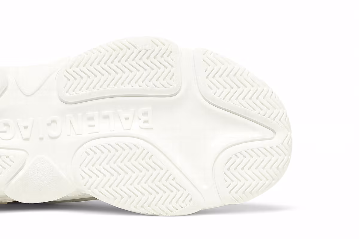 Balenciaga Triple S Sneaker Allover Logo - White, view 6