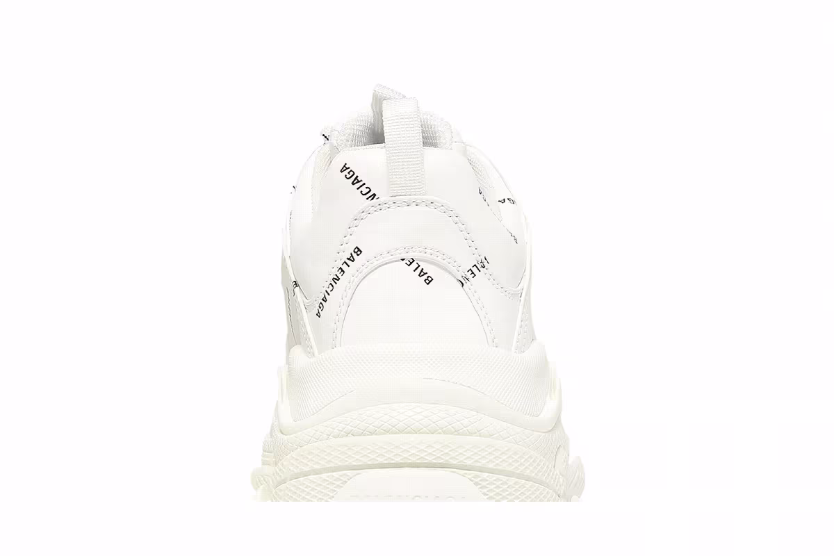 Balenciaga Triple S Sneaker Allover Logo - White, view 8