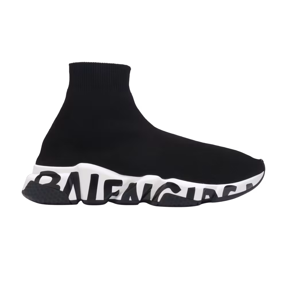 Balenciaga Speed Trainer Graffiti - Black White