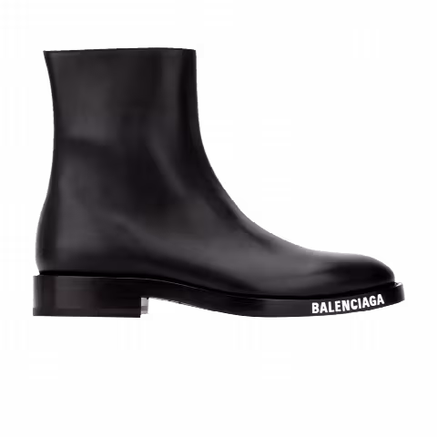 Balenciaga Logo Sole Ankle Boot 'Black'