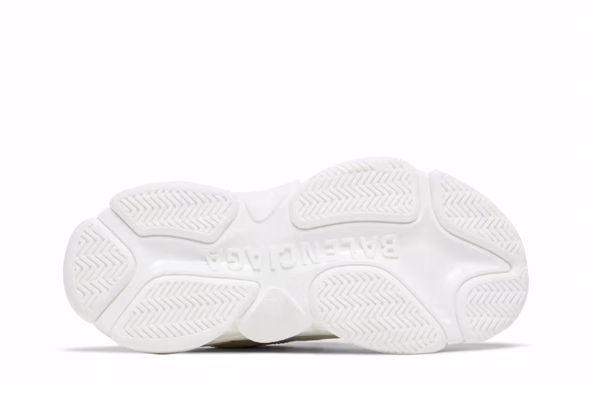Balenciaga Women's Triple S Sneaker All Over Logo - White, view 5