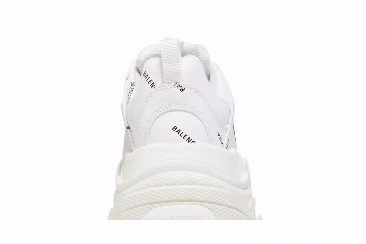 Balenciaga Women's Triple S Sneaker All Over Logo - White, view 8