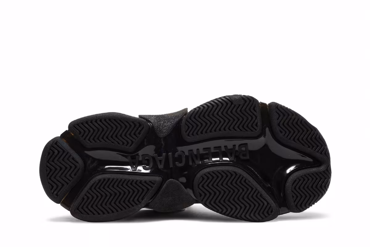 Balenciaga Women's Triple S Sneaker Clear Sole - Black, view 5