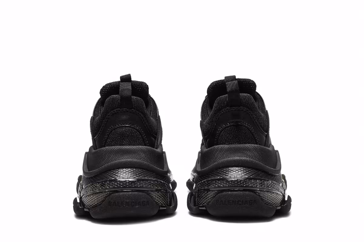 Balenciaga Women's Triple S Sneaker Clear Sole - Black, view 7