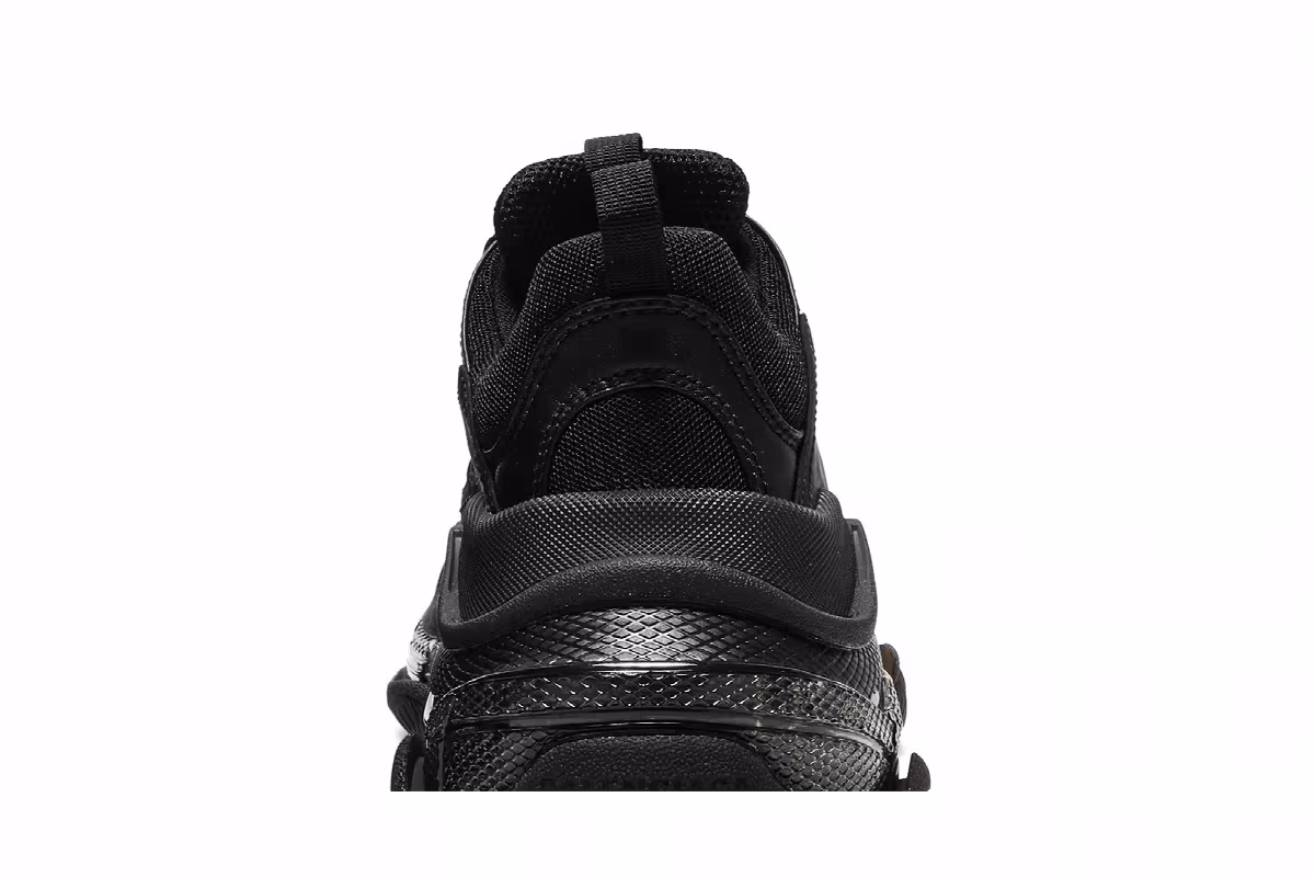 Balenciaga Women's Triple S Sneaker Clear Sole - Black, view 8