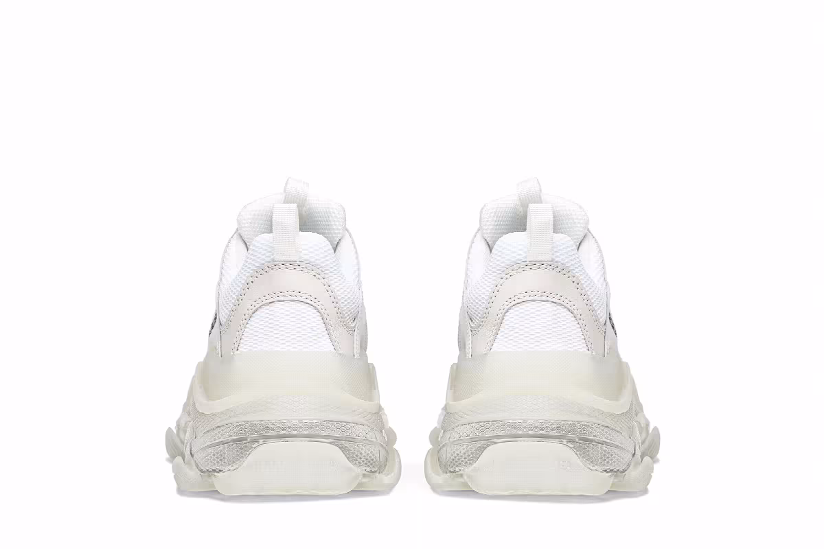 Balenciaga Women's Triple S White Clear Sole, view 7