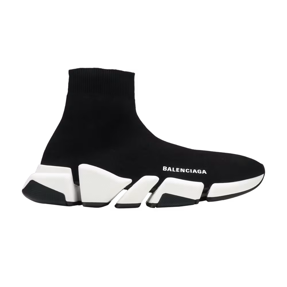 Balenciaga Speed 2 Trainer Knit Black White