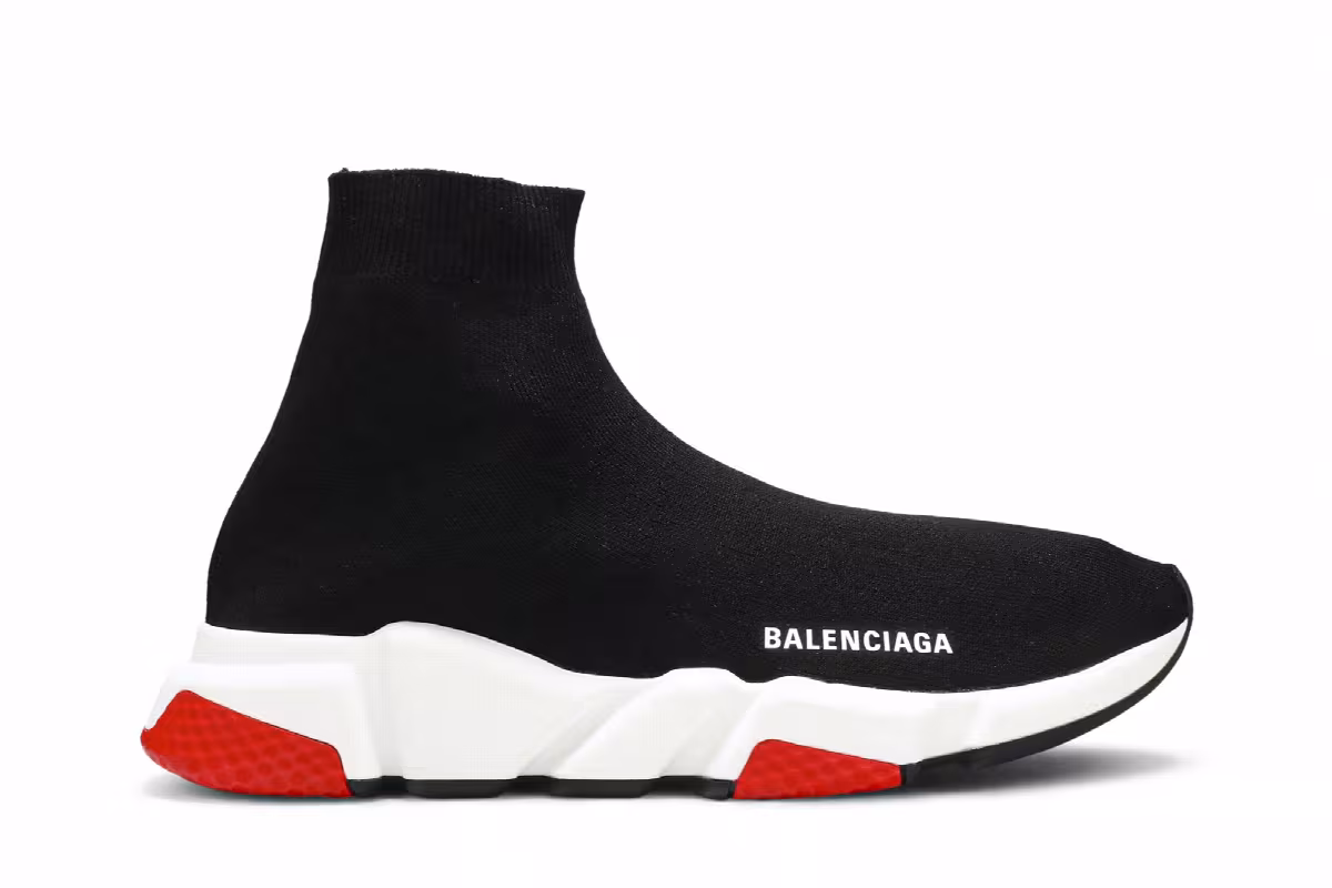 Balenciaga Speed Sneaker Black Red, view 2