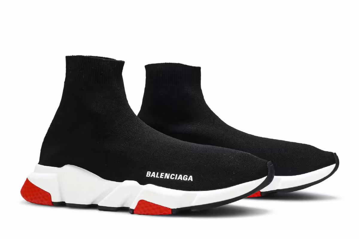 Balenciaga Speed Sneaker Black Red, view 9