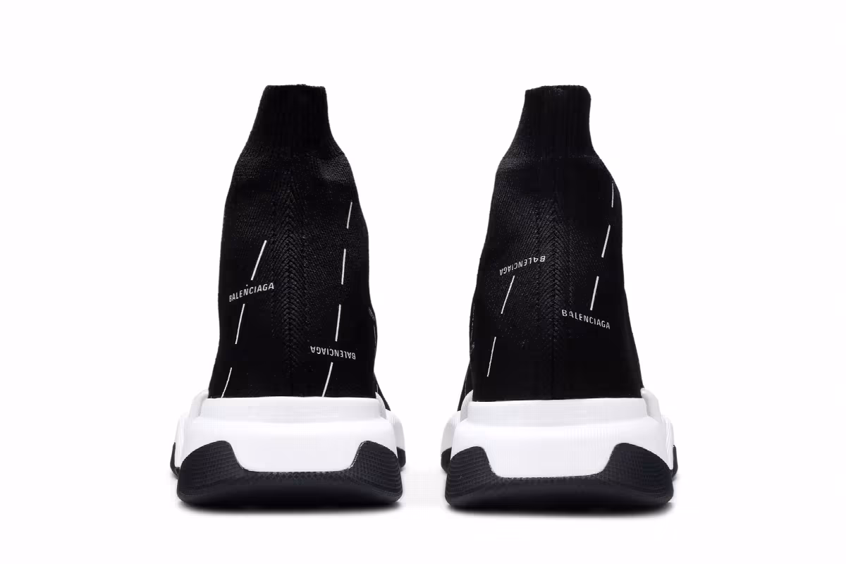 Balenciaga Speed 2.0 Sneaker Black Logo Licence Printed, view 7