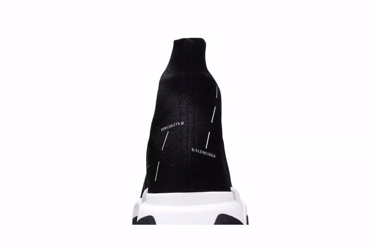 Balenciaga Speed 2.0 Sneaker Black Logo Licence Printed, view 8