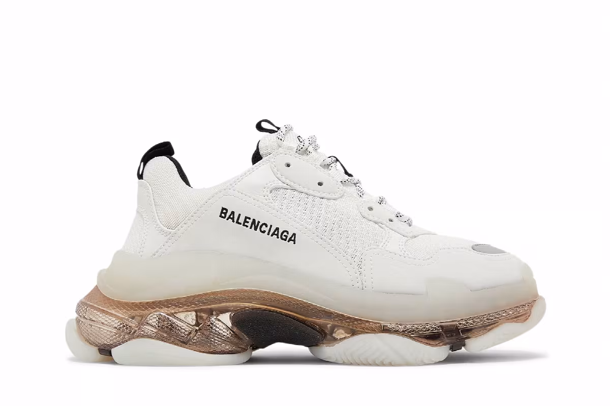 Balenciaga Triple S Sneaker Clear Sole - White Grey, view 2