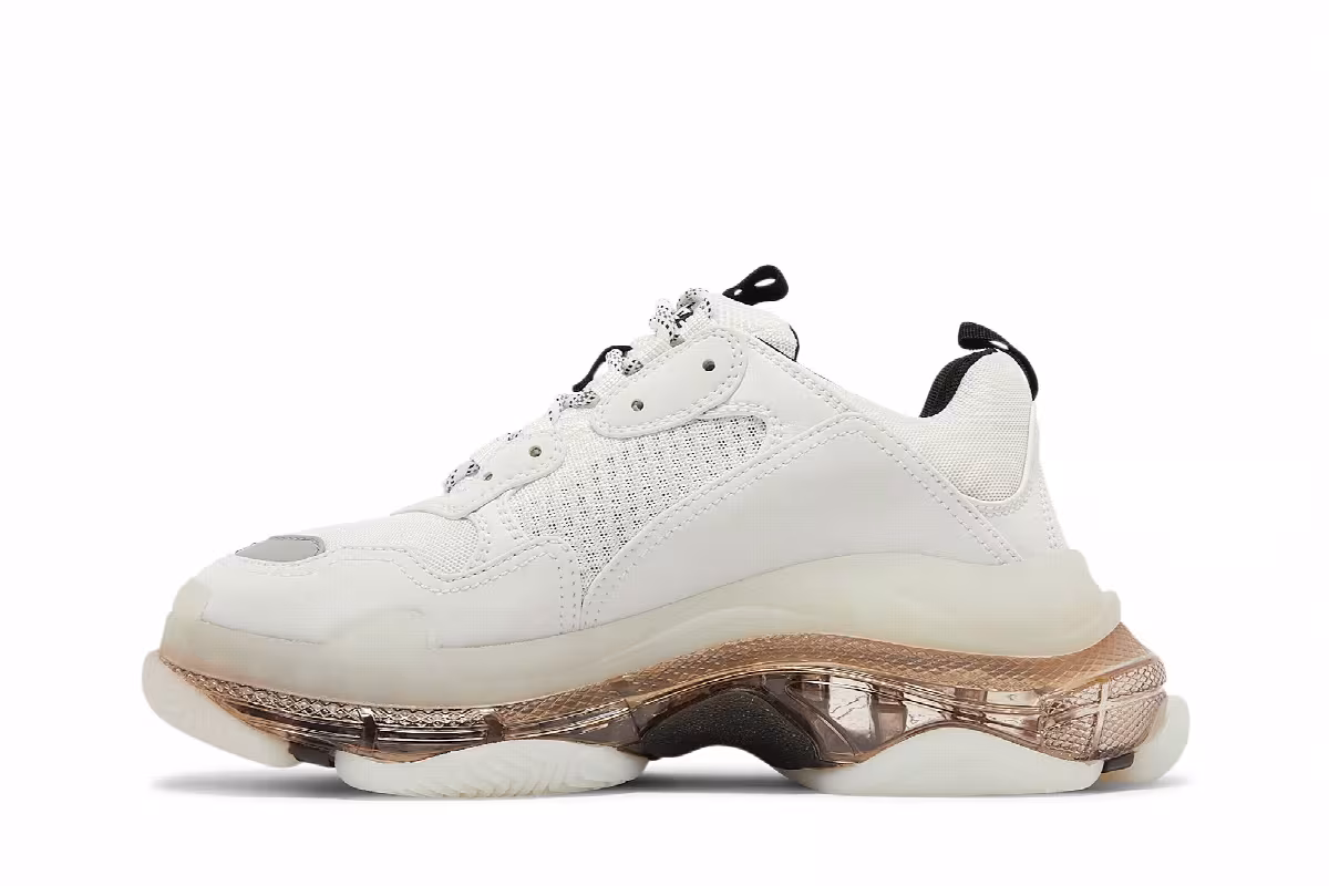 Balenciaga Triple S Sneaker Clear Sole - White Grey, view 4