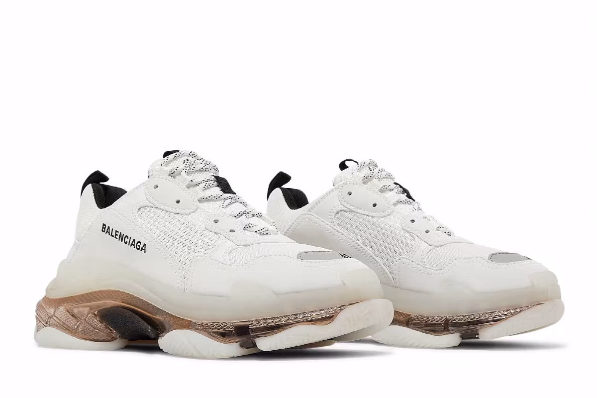 Balenciaga Triple S Sneaker Clear Sole - White Grey, view 9