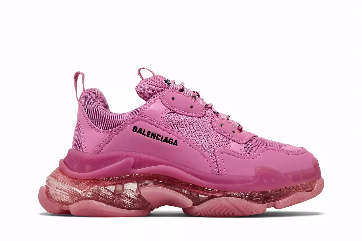 Balenciaga Women's Triple S Clear Sole - Pink, view 2