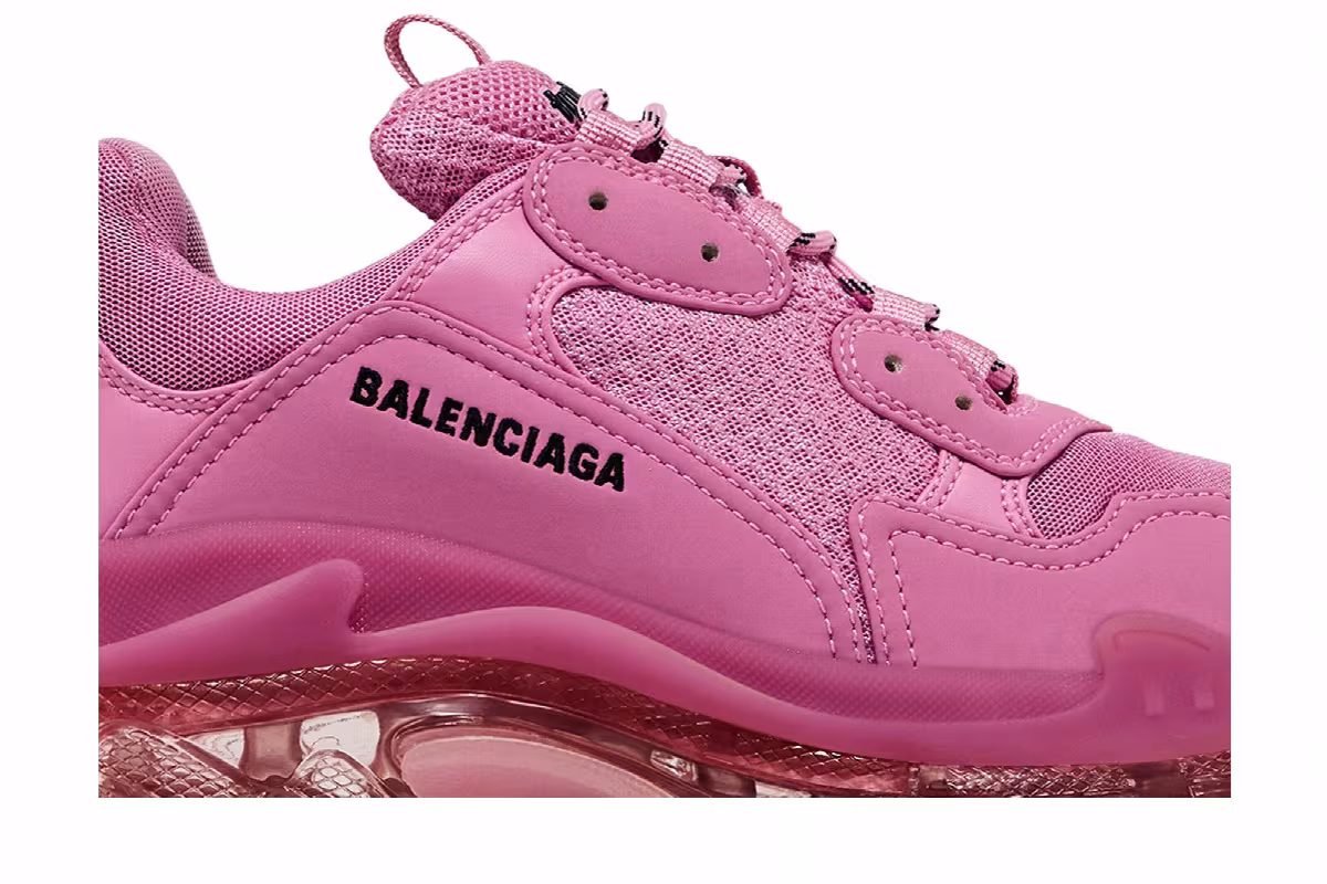 Balenciaga Women's Triple S Clear Sole - Pink, view 3