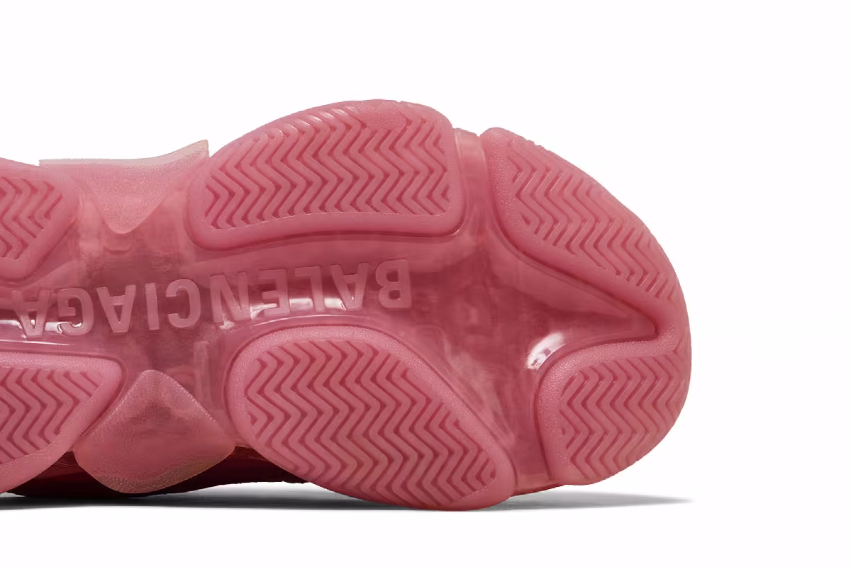 Balenciaga Women's Triple S Clear Sole - Pink, view 6