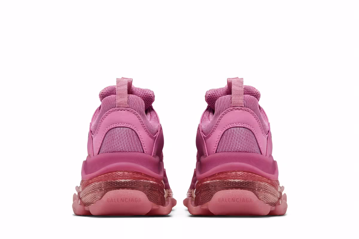 Balenciaga Women's Triple S Clear Sole - Pink, view 7