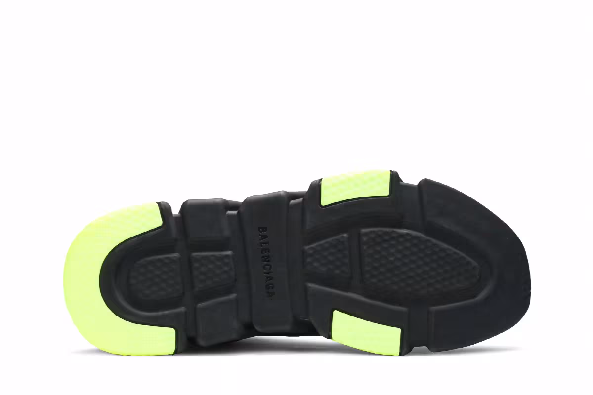 Balenciaga Speed Trainer Clear Sole - Black Yellow Fluo, view 5