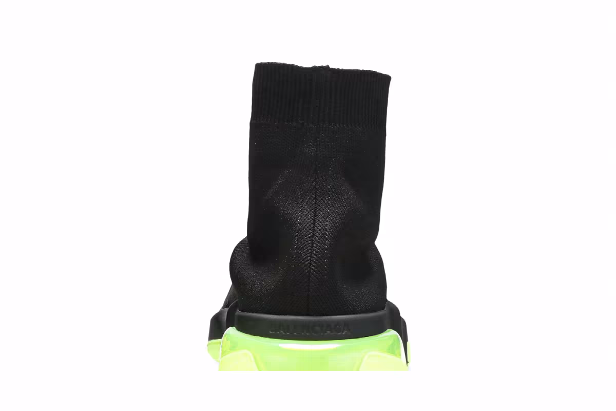 Balenciaga Speed Trainer Clear Sole - Black Yellow Fluo, view 8