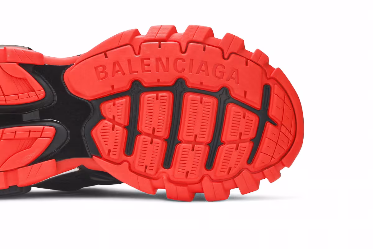 Balenciaga Track.2 Trainer Black Red Grey, view 6